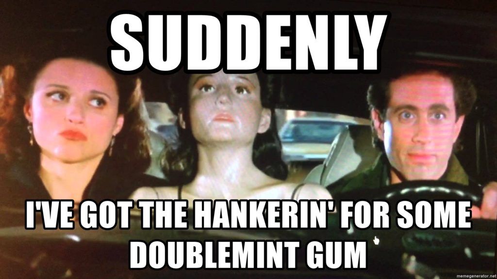 elaine seinfeld meme doublemint gum