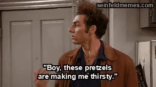 The Alternate Side — ""Boy, these pretzels are making me thirsty."" (S03E11)