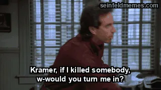 The Postponement — "Kramer, if I killed somebody, w-would you turn me in?" (S07E02)